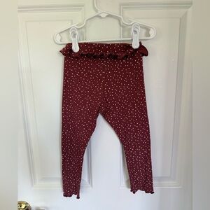 Toddler Girl Red & White Polka Dot Leggings - Size 4t